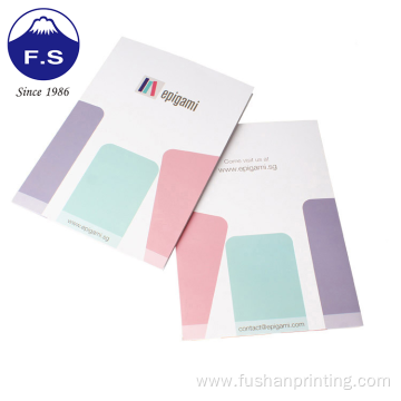 Customized High Quality Colorful A4/A5 Paper Folder Printing